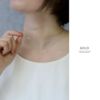 ネックレスハートペンダントキュートかわいいストーン18Kあずきチェーンアクセサリー