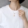 ネックレスドロップ雫Y字ラリエット18Kサージカルステンレスあずきチェーンアクセサリー