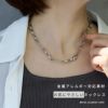 ネックレスフィガロペーパーチェーンクリップチタンPVDスネークチェーンアクセサリー