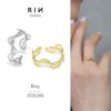 指輪レディースリングウェーブ波リングほそみ上品オープンリングフォークリングアクセサリー