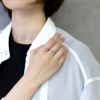 指輪レディースリングイニシャルアルファベットキュービックジルコニアジュエル花文字ファッションリングアクセサリー