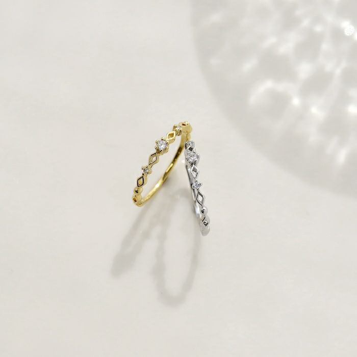 指輪レディースリングジュエルストーンキュービックジルコニア16Kコーティングかわいいファッションリングアクセサリー