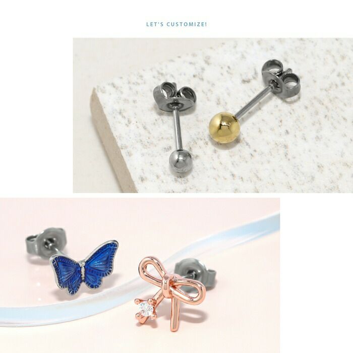 カスタムピアス パーツ ピアス コンバーター 金属アレルギー スタッドピアス