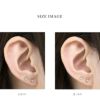 ピアス18KコーティングハートスクエアCZストーンスタッドアクセサリー