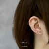 ピアス18Kコーティング花フラワーCZストーンきれいスタッドアクセサリー