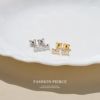 ピアス18Kコーティング花フラワーCZストーンきれいスタッドアクセサリー