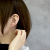 ピアス18Kコーティングムーン三日月星スターCZストーンきれいスタッドアクセサリー