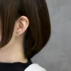 ピアス18Kコーティングムーン三日月星スターCZストーンきれいスタッドアクセサリー