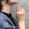 指輪レディースリングクロス立体交差エレガントシンプルファッションリングアクセサリー