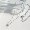 ネックレスキュービックジルコニアストーン上品18金コーティングキレイシンプルあずきチェーンアクセサリー