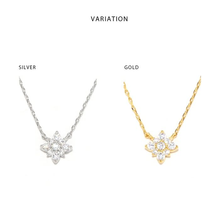 ネックレスキュービックジルコニアストーン上品18金コーティングキレイシンプルあずきチェーンアクセサリー
