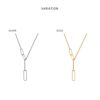 ネックレスチタンY字ロングネックレスラリエットスタイリッシュロールチェーンアクセサリー