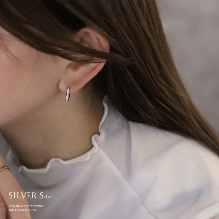 ピアス ハート 18K コーティング ニッケルフリー ピアス リング  フープ リングピアス アクセサリー