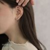 ピアス ハート 18K コーティング ニッケルフリー ピアス リング  フープ リングピアス アクセサリー