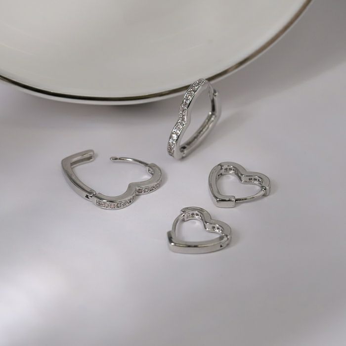 ピアス ハート 18K コーティング ニッケルフリー ピアス リング  フープ リングピアス アクセサリー