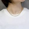 ネックレスキレイシンプルチェーンサージカルステンレス金属アレルギーベネチアンチェーンアクセサリー