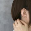 ピアス18Kコーティングバースタイリッシュキュービックジルコニアスタッドアクセサリー
