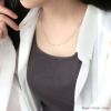 ネックレススタイリッシュシンプルサージカルステンレス金属アレルギー華奢スネークチェーンアクセサリー