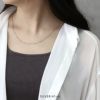 ネックレスボールシンプルキレイdotIPコーティングドットチェーンアクセサリー
