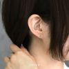 ピアスリングピアス18Kコーティングキュービックジルコニアフープピアスアクセサリー