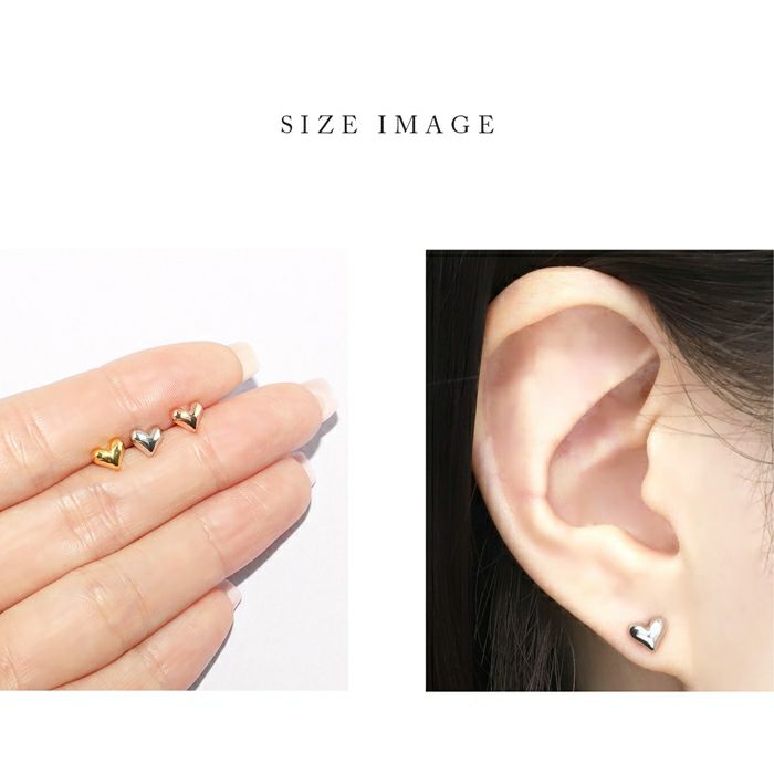 ピアスかわいいハートはあとプチサイズスタッドネジ式アクセサリー
