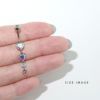 軟骨ピアス へそ ピアス へそ ピ 16G 可愛い ハート はーと オーロラ かわいい キュービックジルコニア 揺れる 大ぶり ストレートバーベル 16ゲージ ボディピアス 専門店凛 RIN ジュエル きれい