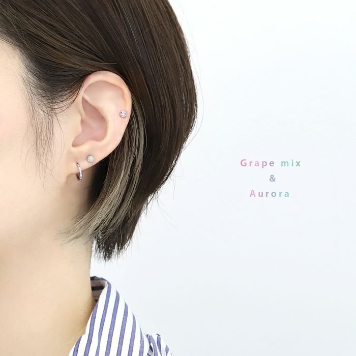 ボディピアス14G16G18Gリッチコーティングパヴェ＋シルバーストレートバーベルボディーピアスサージカルステンレス舌ピアス軟骨ピアス選べる3サイズキャッチピアスへリックスRCP「BP」「NAN」「SA」|凛ボディピ軟骨用ピアスバーベルパヴェ舌ピ「PS」