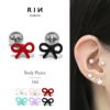 リボン軟骨ピアス かわいい小さめ 16G プチ 韓国風 ボディピアス推し活おしゃれアクセサリーカラフルストレートバーベル16ゲージ専門店凛RIN 小さい ミニ トラガス ヘリックス おしゃれ