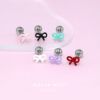 リボン軟骨ピアス かわいい小さめ 16G プチ 韓国風 ボディピアス推し活おしゃれアクセサリーカラフルストレートバーベル16ゲージ専門店凛RIN 小さい ミニ トラガス ヘリックス おしゃれ