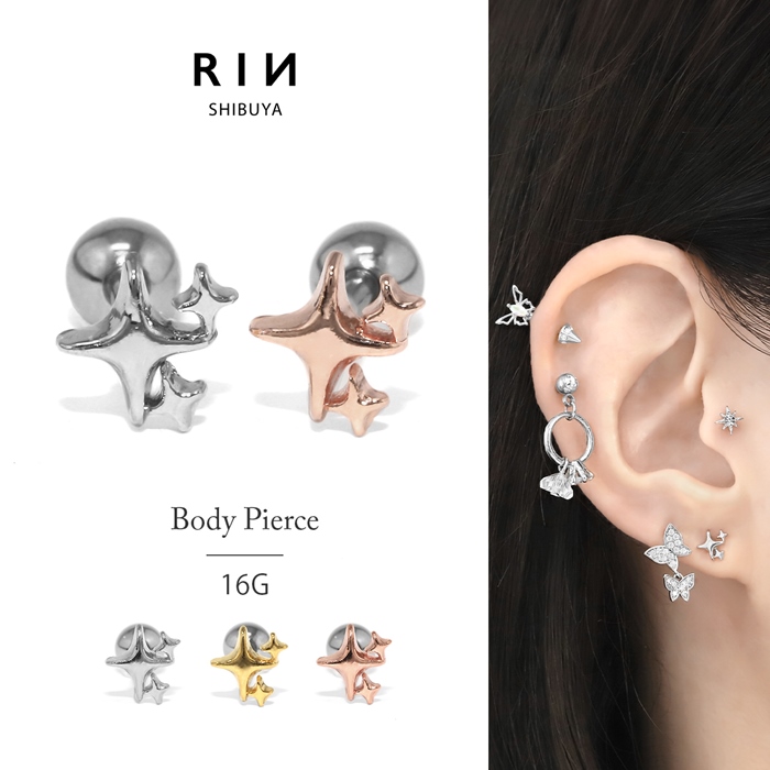 BODY Pierce 気安い ボディピアス 大量 まとめ売り ヘソ 耳用 ピアス