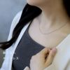 ネックレスキレイシンプルグリッターチェーンサージカルステンレス金属アレルギーペタルチェーンアクセサリー