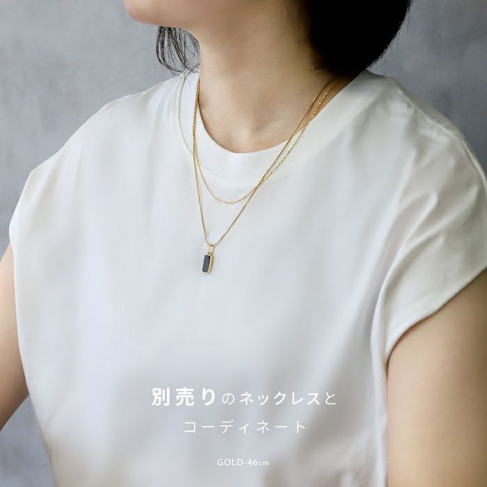 ネックレスキレイシンプルグリッターチェーンサージカルステンレス金属アレルギーペタルチェーンアクセサリー