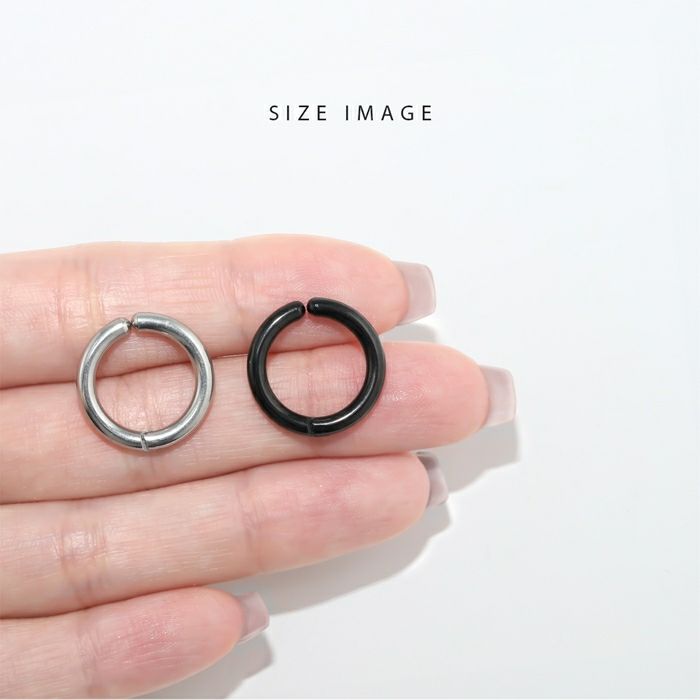 ステンレスワンタッチ開閉式サージカルステンレス金属アレルギーストレートバーベルアクセサリー