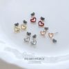 ハートシンプルフレームピアスセットファッションピアスはーとかわいいシンプル使いやすいサージカルステンレススタッドアクセサリーボディピアス専門店凛RIN激安