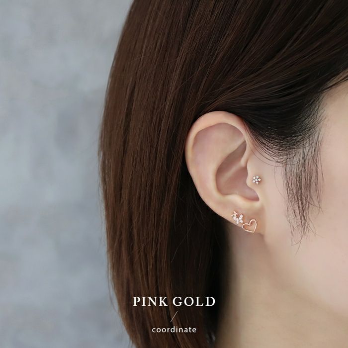 ピアスハートはーとかわいいシンプル使いやすいサージカルステンレススタッドアクセサリー