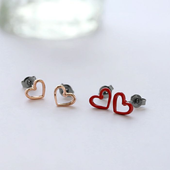 ピアスハートはーとかわいいシンプル使いやすいサージカルステンレススタッドアクセサリー