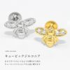 軟骨ピアスハチ蜂かわいい虫ジュエルキュービックジルコニアストレートバーベル16ゲージボディピアス