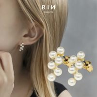 ピアス16Kコーティングパールエレガントチタンポストセレモニースタッドアクセサリー