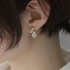 ピアス16Kコーティングパールエレガントチタンポストセレモニースタッドアクセサリー