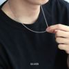 ネックレス甲丸チェーン大人キレイ金属アレルギー対応サージカルステンレスエスカルゴチェーンアクセサリー
