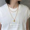 ネックレス甲丸チェーン大人キレイ金属アレルギー対応サージカルステンレスエスカルゴチェーンアクセサリー