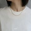 ネックレスクリップ渦まきチェーン大人キレイ金属アレルギー対応サージカルステンレススクロールチェーンアクセサリー
