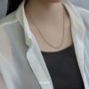 ネックレスクリップ渦まきチェーン大人キレイ金属アレルギー対応サージカルステンレススクロールチェーンアクセサリー