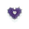 ボディピアス 蜘蛛の巣 クモ ハート パープル 紫