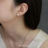 ピアスジュエルストーンキュービックジルコニアリバーシブル上品スタッドアクセサリー