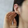 ピアスジュエルストーンキュービックジルコニアリバーシブル上品スタッドアクセサリー