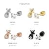ピアスジュエルストーンキュービックジルコニアリバーシブル上品スタッドアクセサリー