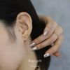 ピアス18Kコーティングメビウスツイストフープピアスアクセサリー