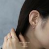 ピアス18Kコーティングメビウスツイストフープピアスアクセサリー