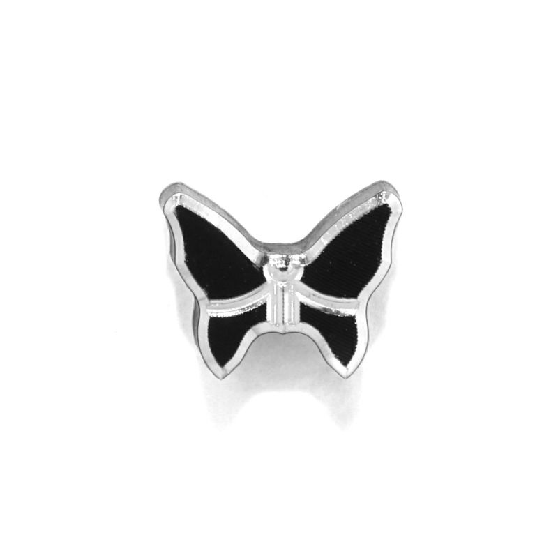 ボディピアス 黒 シンプル 蝶